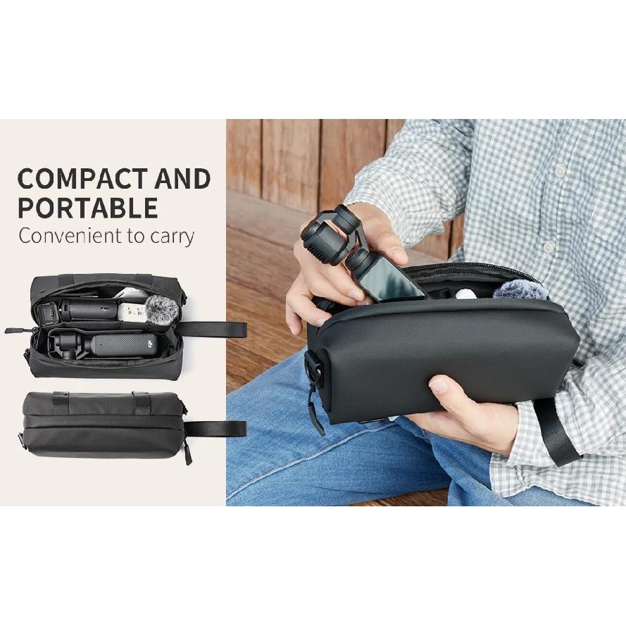 Portable Carrying Case for DJI Osmo Pocket 3/4 Multilayer Protective Storage Bag with Accessories Compartment