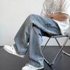 Jeans Men's Autumn Trendy High Street Loose Straight Pants Micro Wide Tooling Pants