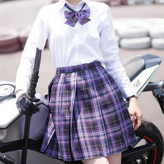 Japanese Sailor Suit Skirt: Spring/Summer Pleated Academic Uniform Set