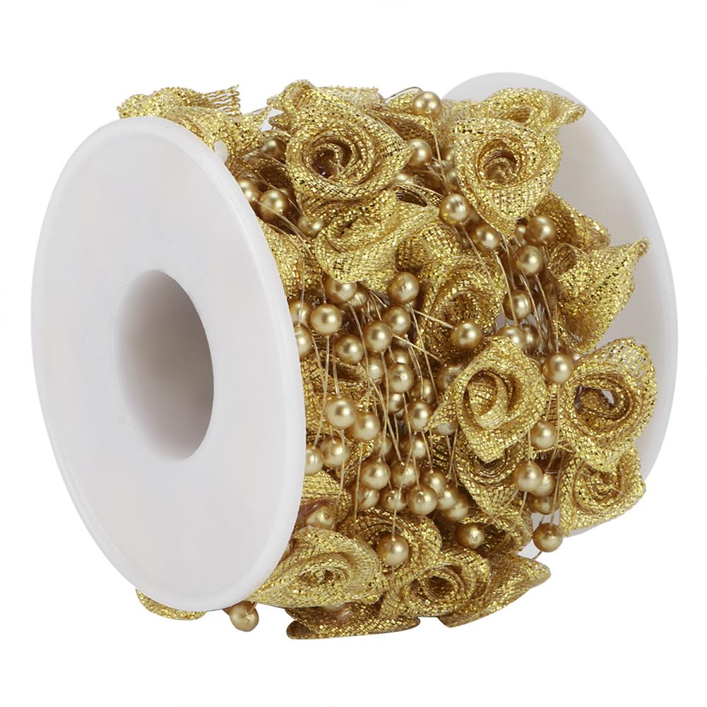 10 м нити из искусственного жемчуга, цепочки, лента, роза, цветок, нить, бисерная леска, аксессуары для одежды, материал для DIY, головной убор