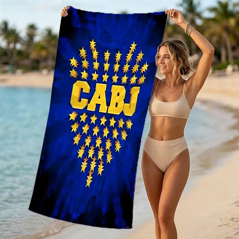 Beach Towel with Club Atlético Boca Juniors Pattern - soft,absorbent,machine washable Lightweight&Modern,swimming,Travel Essentials