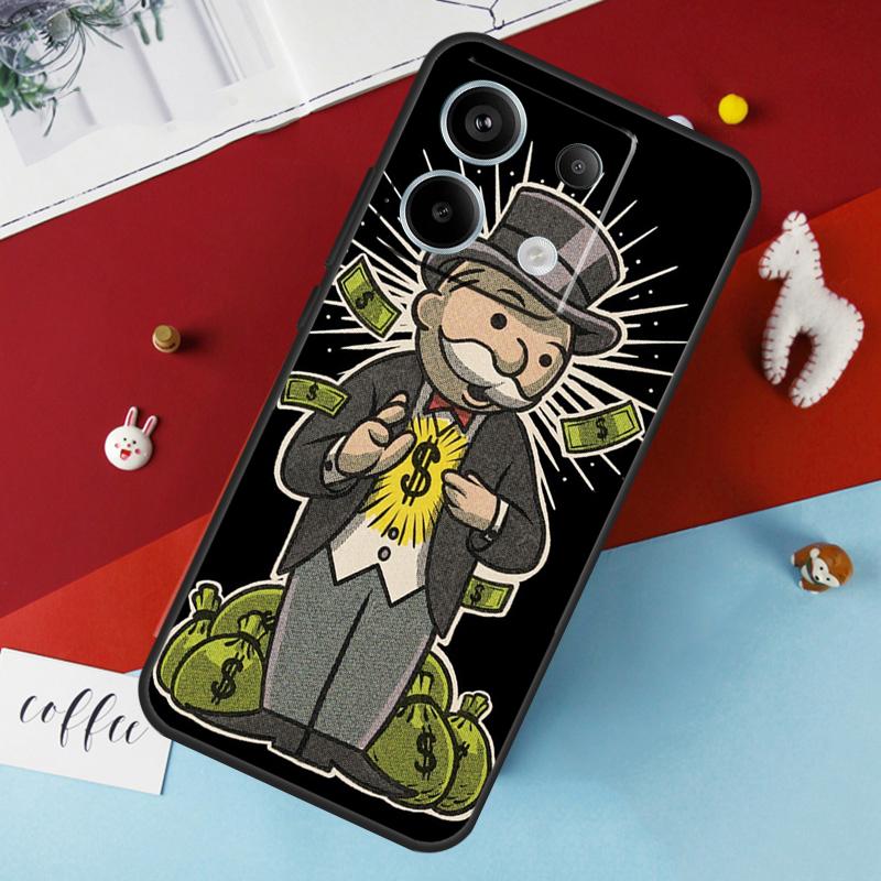 Dollar M-Monopolys Case For Xiaomi Redmi 12 13C 12C 10C 9C Redmi Note 13 9 10 11 12 Pro 9S 10S 11S 12S Cover