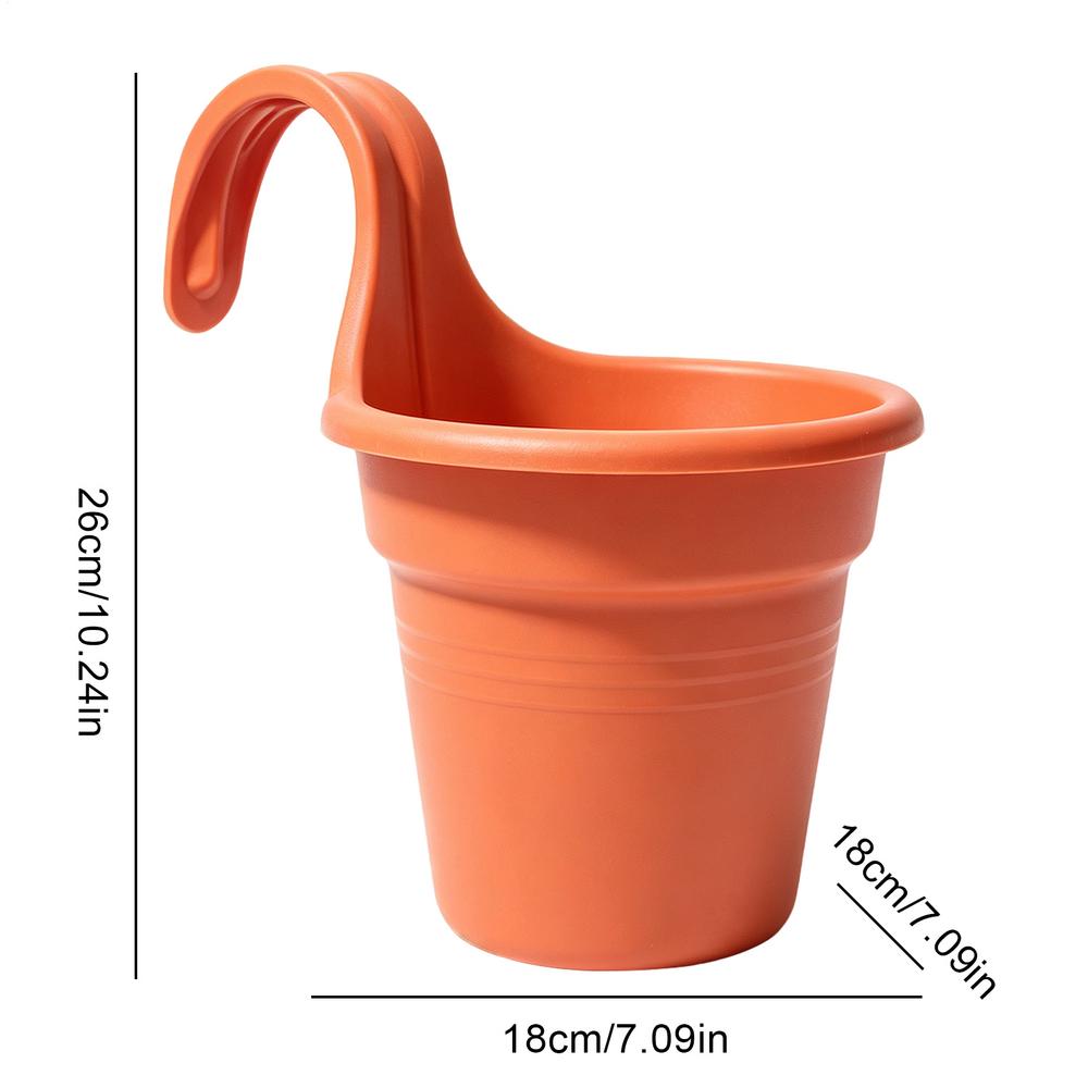 Balcony Hanging Flower Bucket Creative Mini Semi circular plastic hanging water storage Flower pot for Garden Decoration