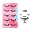 New Product 5 Pairs of Cat Eye False Eyelashes, One-piece Fox Black Stem Natural Eye Tail Elongated Eyelashes