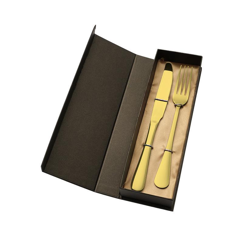 Посуда из нержавеющей стали, нож и вилка, подарочный набор, нож и вилка для стейка, посуда в стиле вестерн, подарок компании