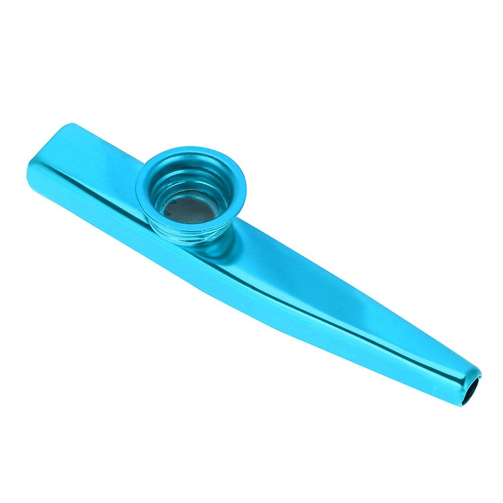 Прочный металлический казу флейта рот музыкальный инструмент аксессуар (синий)