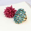 Oval Colorful Luxury Women Ring Party Finger Elegant Trendy Rings