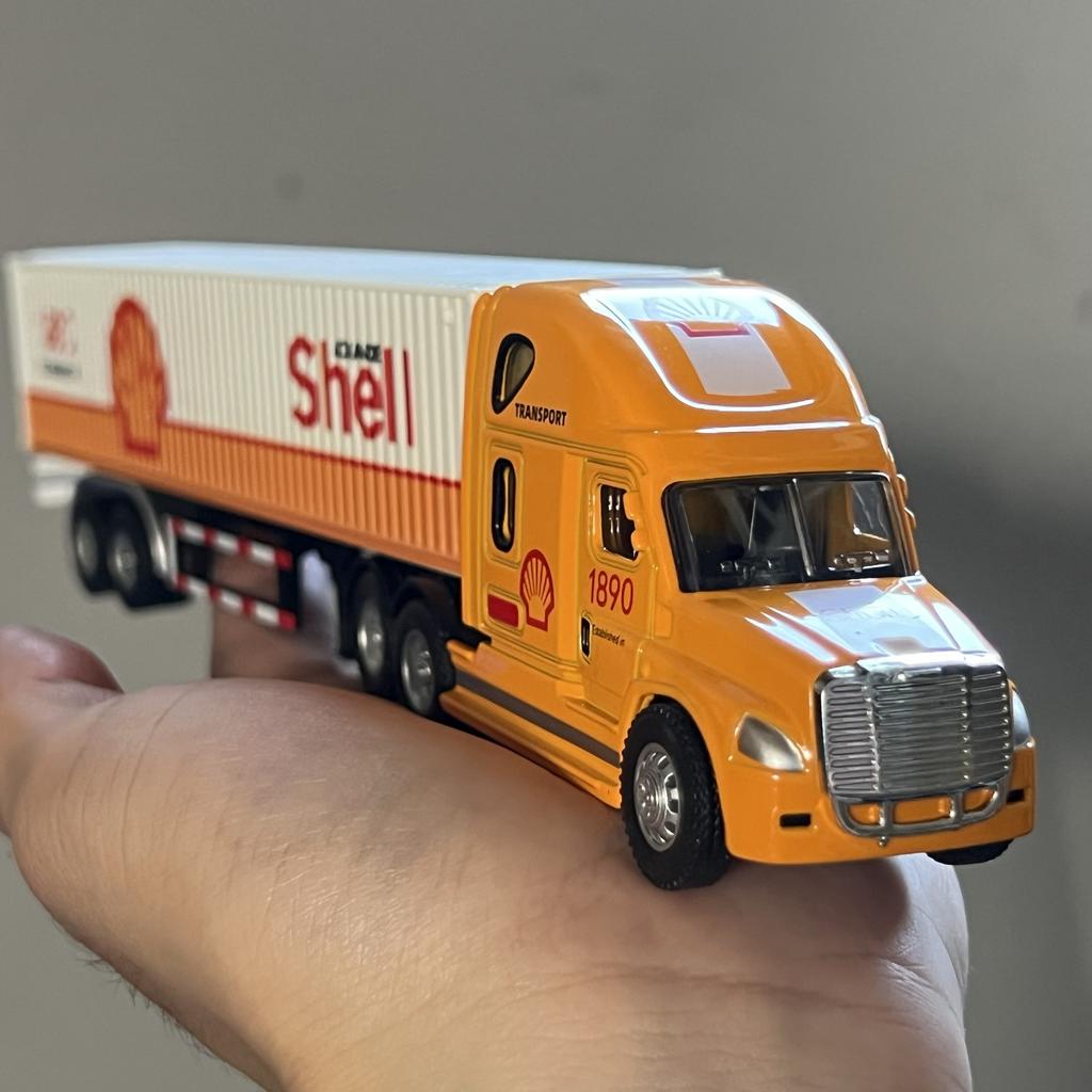1:64 Контейнеровоз Scania Американский Контейнеровоз Модель Прицепа из Сплава Игрушечный Автомобиль Литье под Давлением Подвижный Шарнир Оттяжка Спасательные Машины