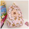 Spacious Lightweight And Kids Backpack With Capybara Design Perfect For Days School