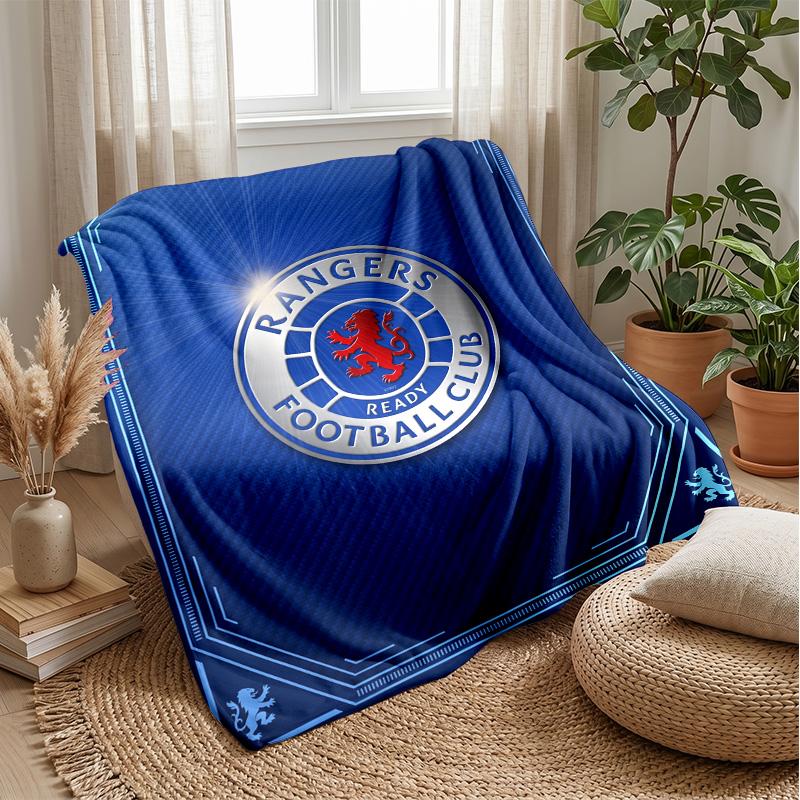 Rangers FC Soft Flannel Fleece Blanket Lightweight Cozy Warm Throw Blanket For Sofa Bed Home Decor