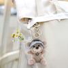 Cute Bear Wear Hat Keychain Soft Plush Backpack Charm for Girls Adorable Keyring Gift for Mothers Lovers Family Friends Colleagues
