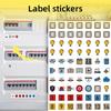 70 шт./Набор Наклейки для маркировки электрической панели | Белые Наклейки-напоминания для распределительной коробки, электрической панели экрана, автоматического выключателя, Удобные