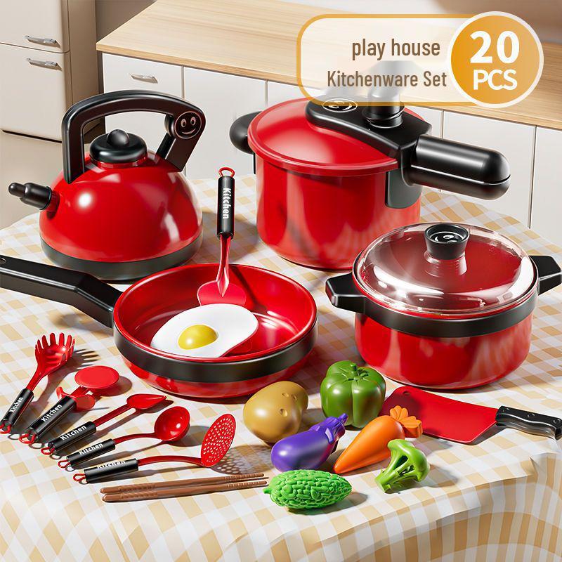 Мини Кухонный Игровой Набор: Детская имитация кухонной посуды с разрезаемыми фруктами