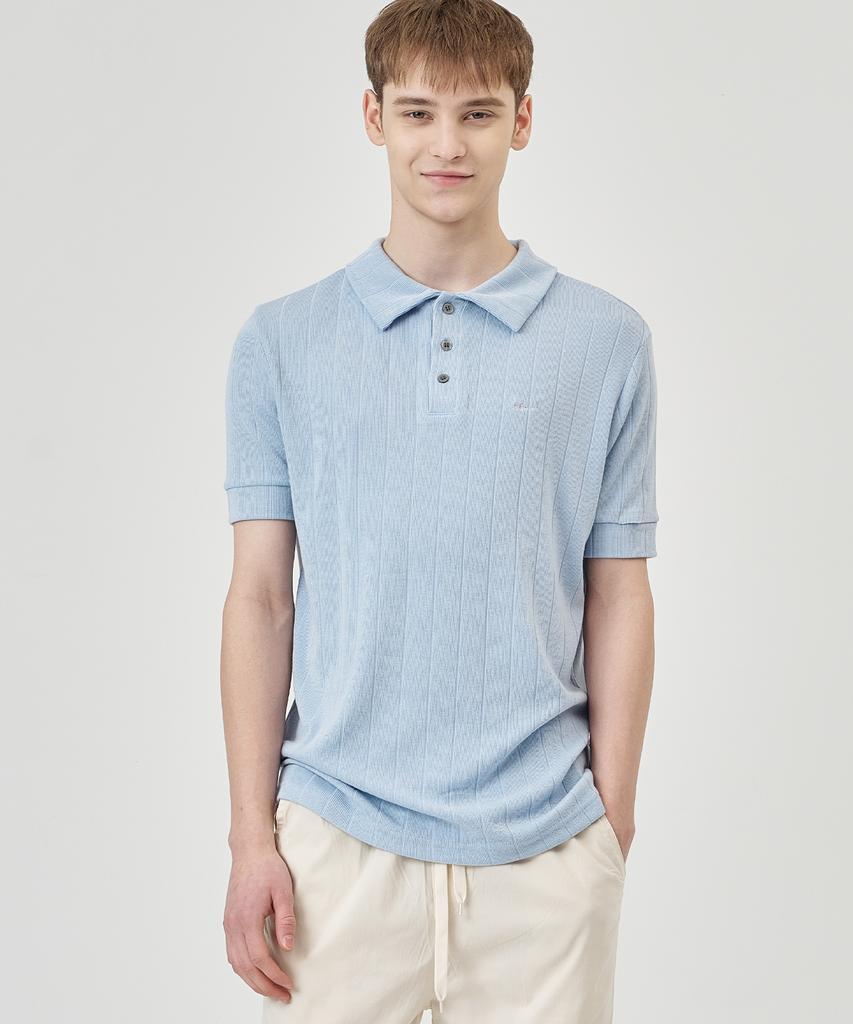 THE-ABON Vega Spandex Polo Shirt Ivory