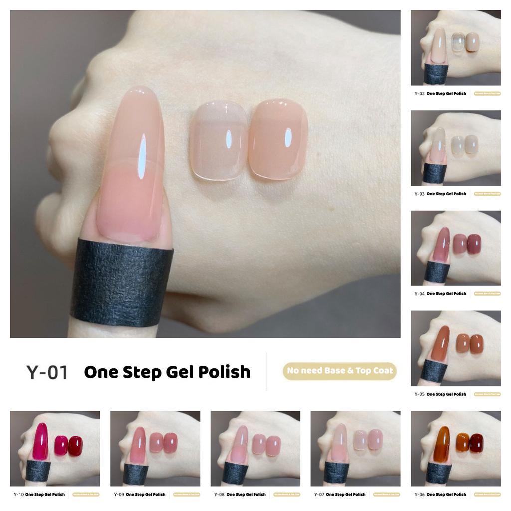 10Colors/Set 10ml One Step Gel No Need Base Top Coat UV Gel Polish Jelly Color Soak Off Varnish Nail Art Gel Lacquer