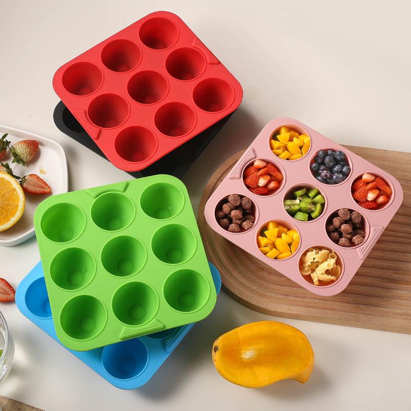 1 Pcs Muffin Cupcake Silicone Mold Square 9 Holes Cupcakes Mold Non Stick Soap Chocolate Muffin Baking Pan Baking Tools