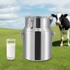 5L Stainless Steel Milk Storage Container, Airtight Freshness Kitchen Canister, Food Grade Creamery Jug with Lid for Home Dairy