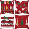 Christmas Pillow Cover New Holiday Home Decoration Sofa Cushion Cover Abstract Print Pillow