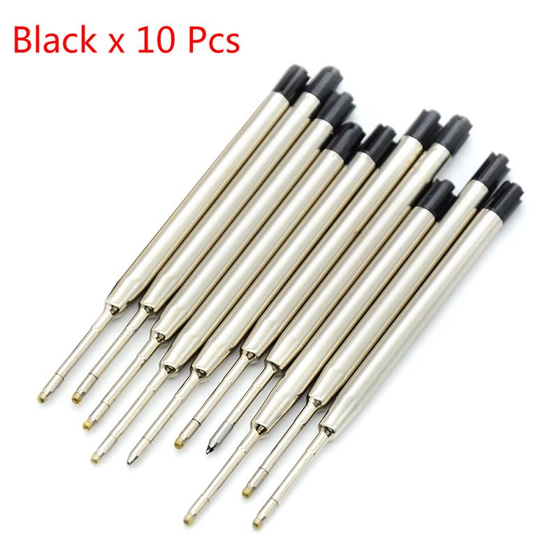 10 Pcs Blue Ink Parker Style Standard 1.0Mm Ballpoint Pen Refills Nib Medium