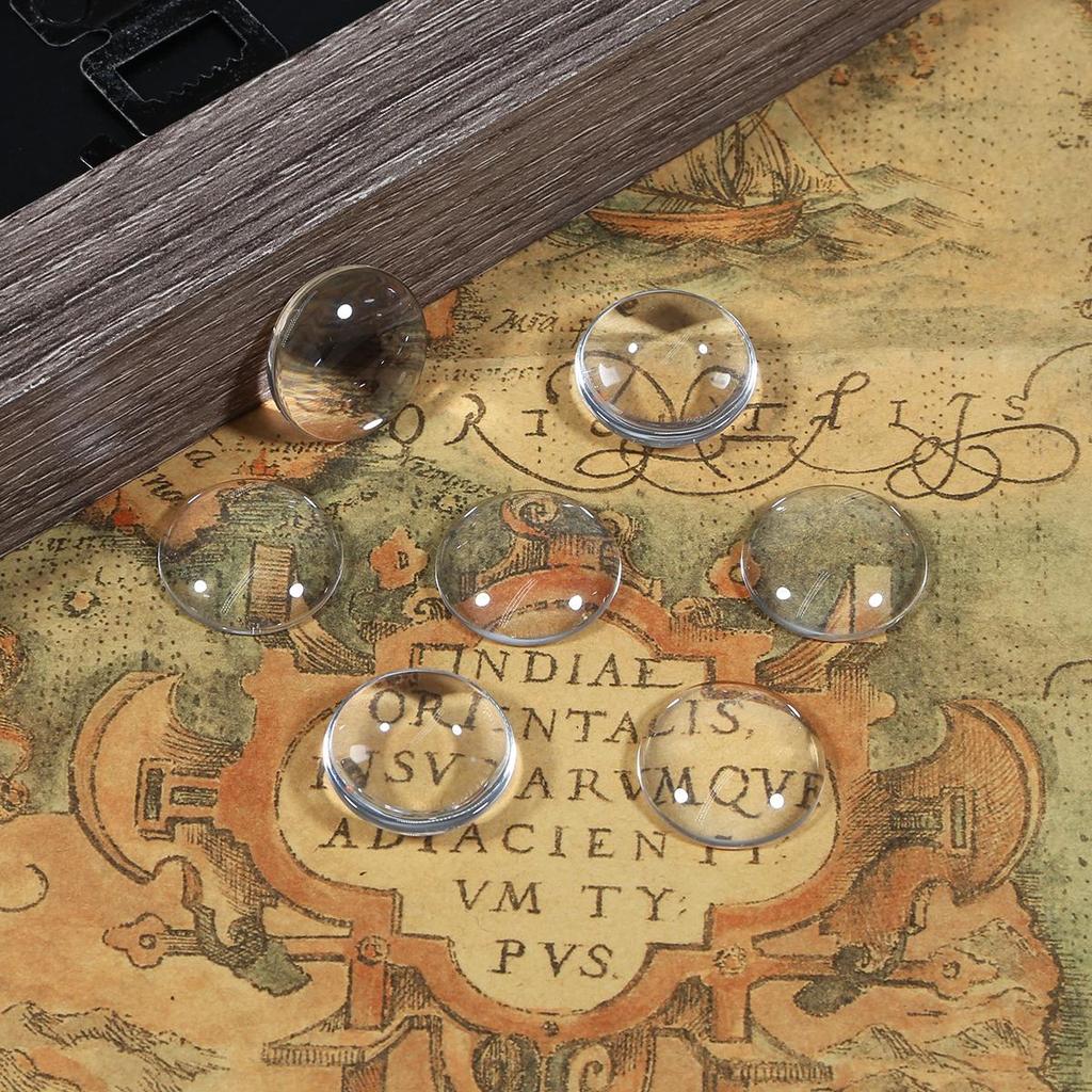 Прозрачный стеклянный кабошон с плоской задней стороной для украшения ювелирных изделий и колец DIY