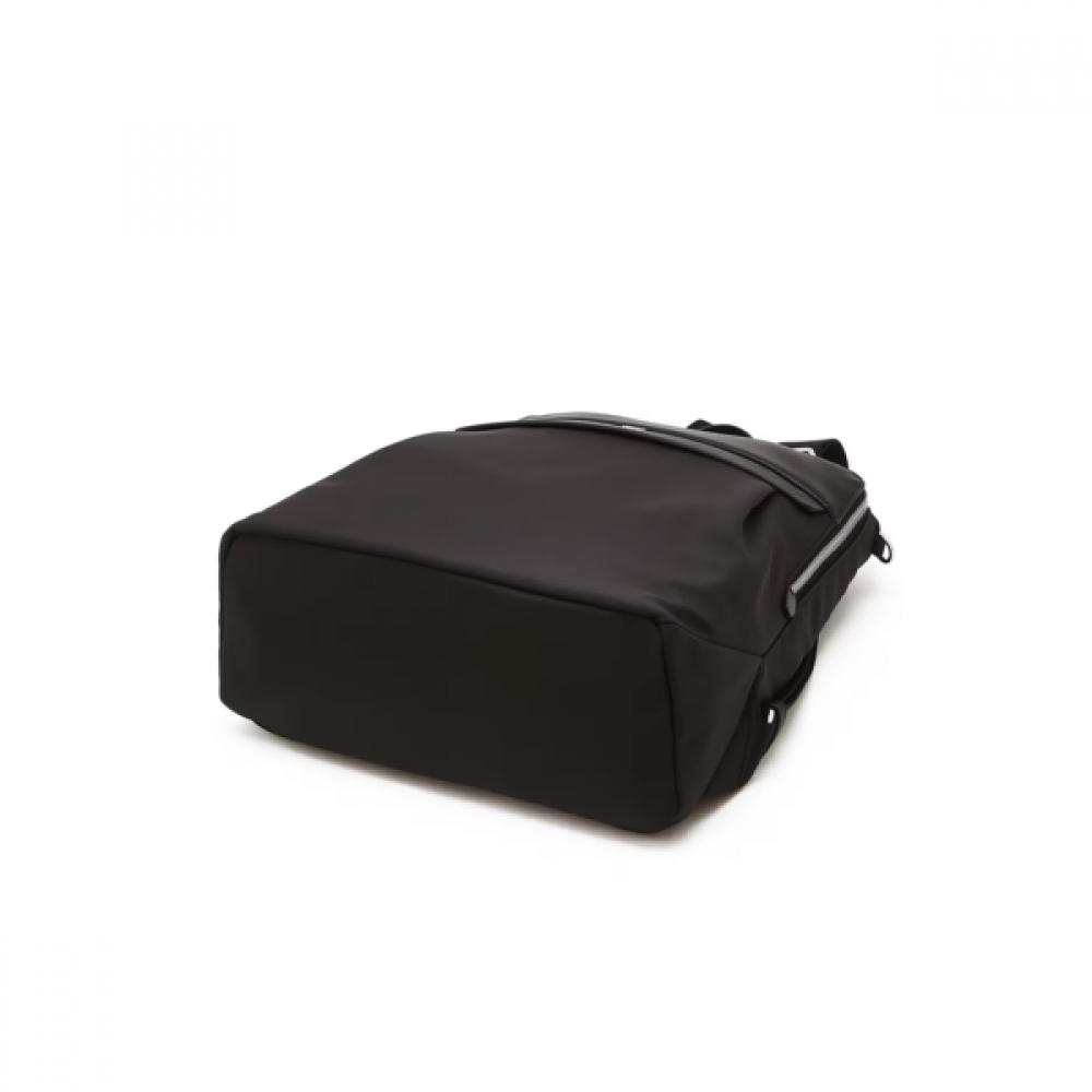 Daks Black Leather Backpack With Logo Decoration Dbba6f101bk