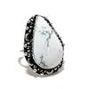 Howlite Jasper Gemstone Handmade 925 Sterling Silver Jewelry Ring Size 7.5 SU-10554
