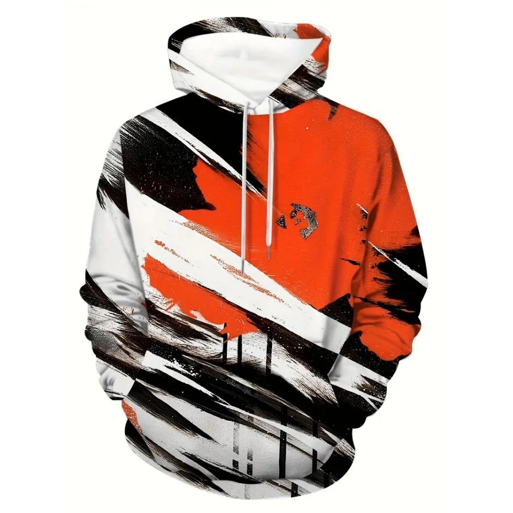 Мужская толстовка с капюшоном, осенняя повседневная толстовка с длинным рукавом, с графическим принтом, модная толстовка для активного отдыха, мужской пуловер, свободная одежда