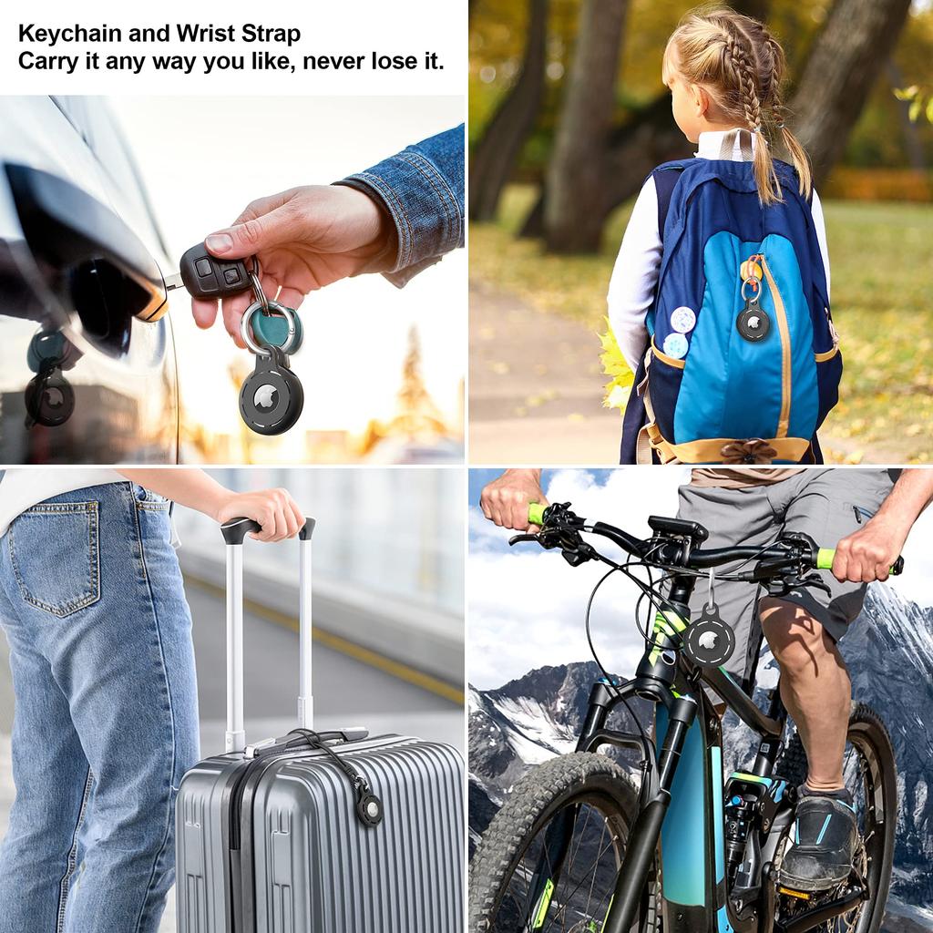 Of AirTag Case 2022 New Model Ventilation Air Tag Cover Includes 3 Strap Lightweight Lost Prevention Compatible with AirTag Protective Cover [Migeec]