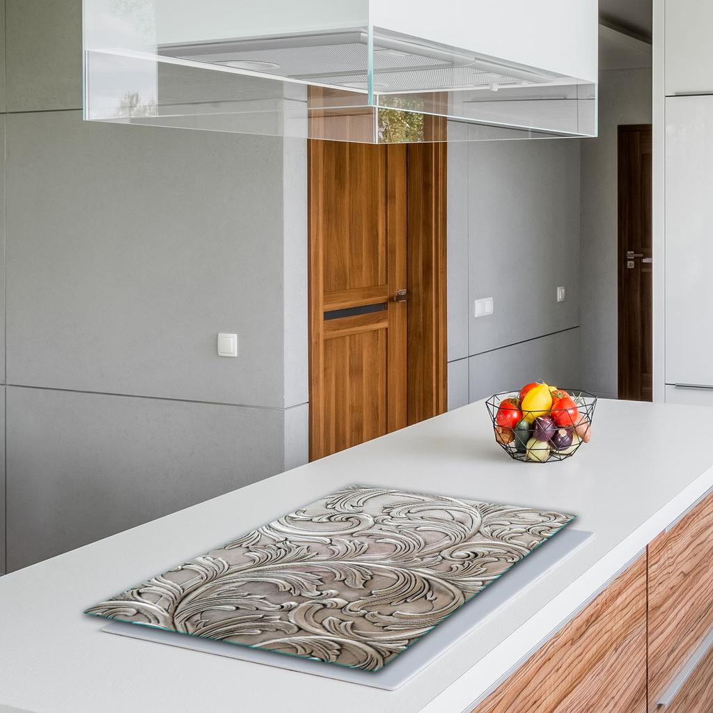 GLASS PROTECTIVE PLATE FOR STOVE 80x52 PATTERN