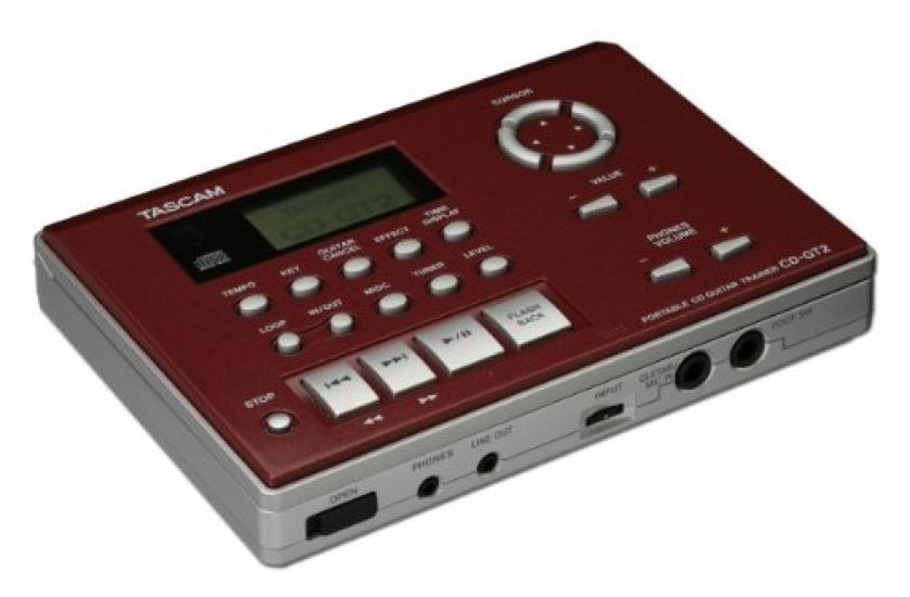 TASCAM CD-плеер для практики гитары, компактный, с регулировкой скорости и темпа, функция отмены гитары, тюнер CD-GT2, портативный, Изменить, Изменить,