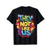 Comfortable  Short Sleeve THEY NOT LIKE US T-Shirt, Casual Soft Men's Summer Tee