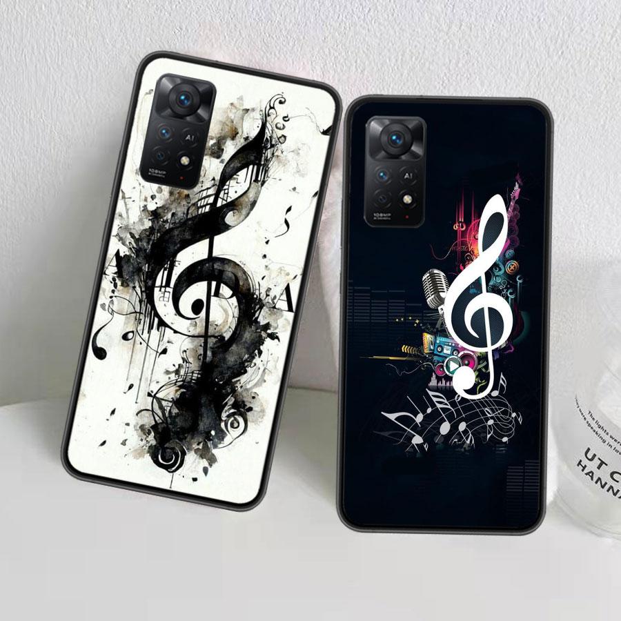 Музыкальный чехол для телефона с клавишами пианино Для Redmi 13C 14C Note 13 14 Pro 5G Plus 12 12C 10 10A 10C 9 9A 9C 9T 8 8A K70 Pro Xiaomi Чехол Si