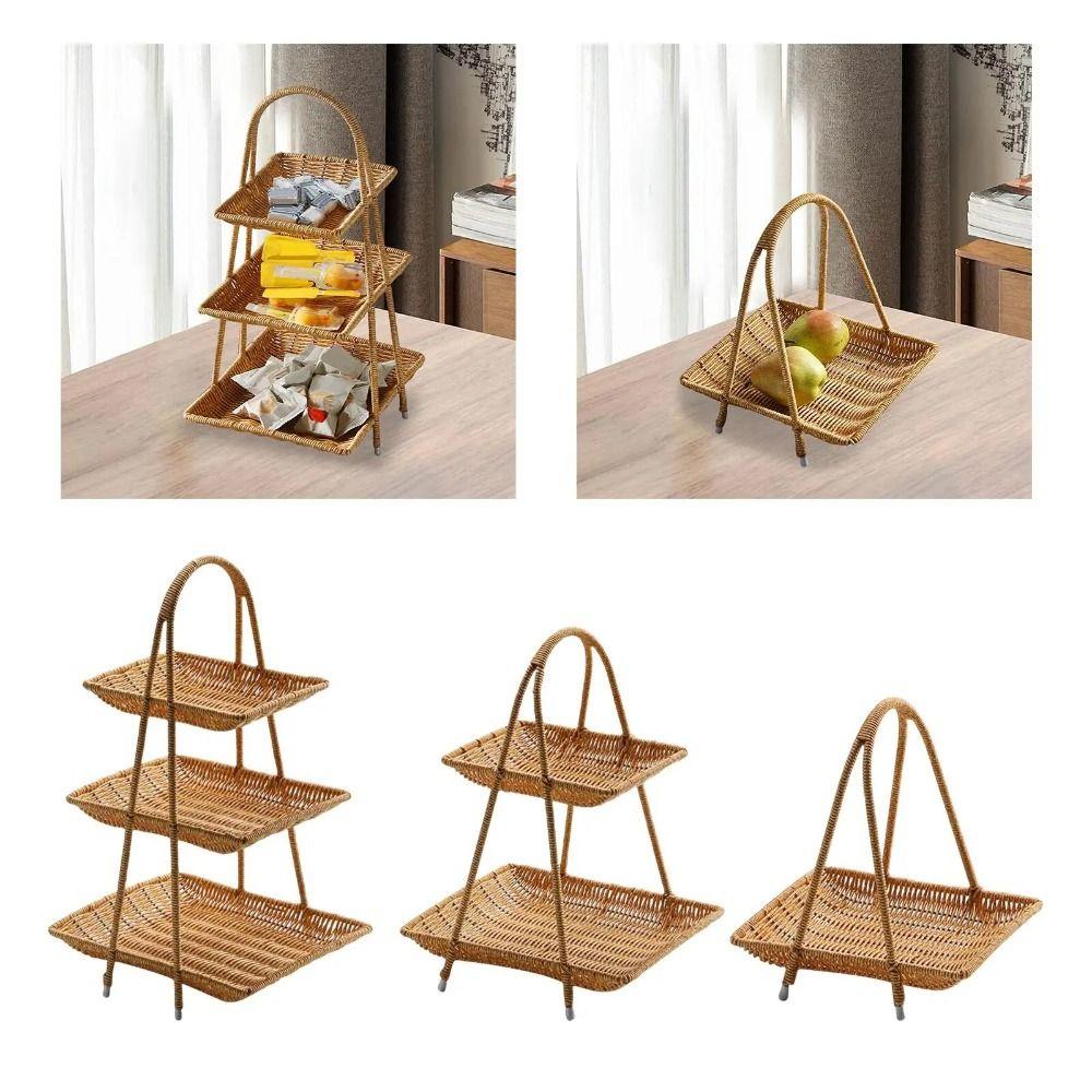 Square Snack Rack Plastic Dried Fruit Tray New Chinese Style Fruit Storage Tray Party Celebration