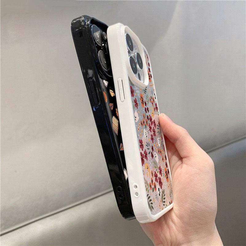 Хэллоуин Милый Тыква Череп Прозрачный Чехол для Телефона для iPhone 16 17 15 14 11 13 12 Pro Max Mini 16E 17Air Новый Ударопрочный Чехол