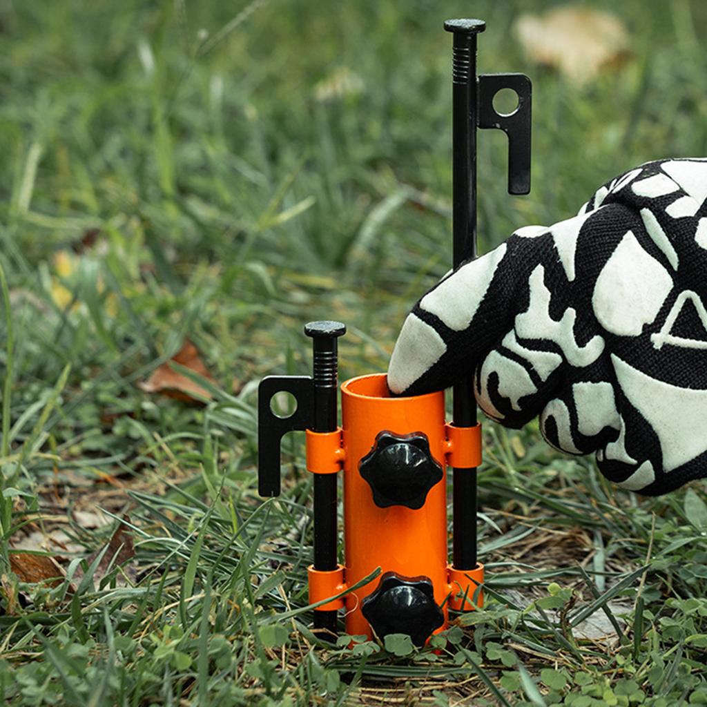 Portable Tent Fixed Tube Rod Stand Adjustable Camping Awning Rod Holder Tent Canopy Holder for Camping Fishing Barbecue