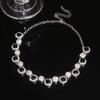 Sparkling Geometric Hollow Splicing Necklace, Fashionable and Trendy, Personalized Collarbone Chain, Light Luxury and High-end Feel