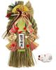 Osaka Choseido New Shimenawa Stylish Entrance Wreath with Approximately 42cm Auspicious Beckoning Cat Chopstick Rest Included Year's Decoration, Rope,