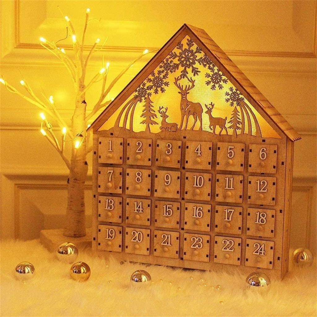 Белый 24-дневный календарь обратного отсчета, рождественский цифровой календарь, украшения, рождественские украшения, украшения для дома, поделки
