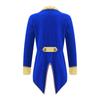 Girls Showman Costume Lapel Collar Long Sleeves Tuxedo Coat Role Play Party Performance Black Formal Jacket
