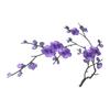 Cherry Blossom Iron-On Patch Blossom Plum Applique Patch Embroidered Flower Vines DIY Trim for Jeans Garment Women Clothing Jacket Backpack