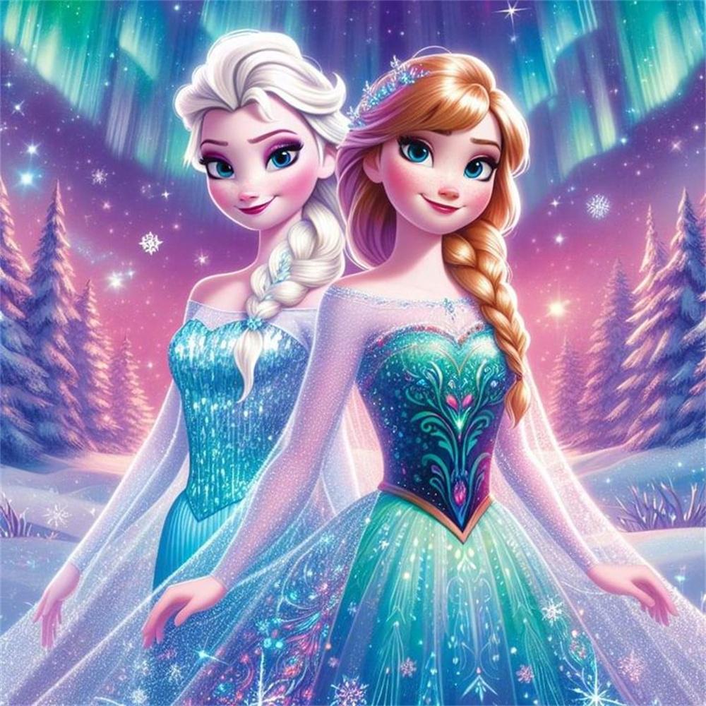 Princess Elsa Anna Diamond Painting New Full Diamond Frozen Series Bedroom Decoration Diamond Embroidery Material Pack