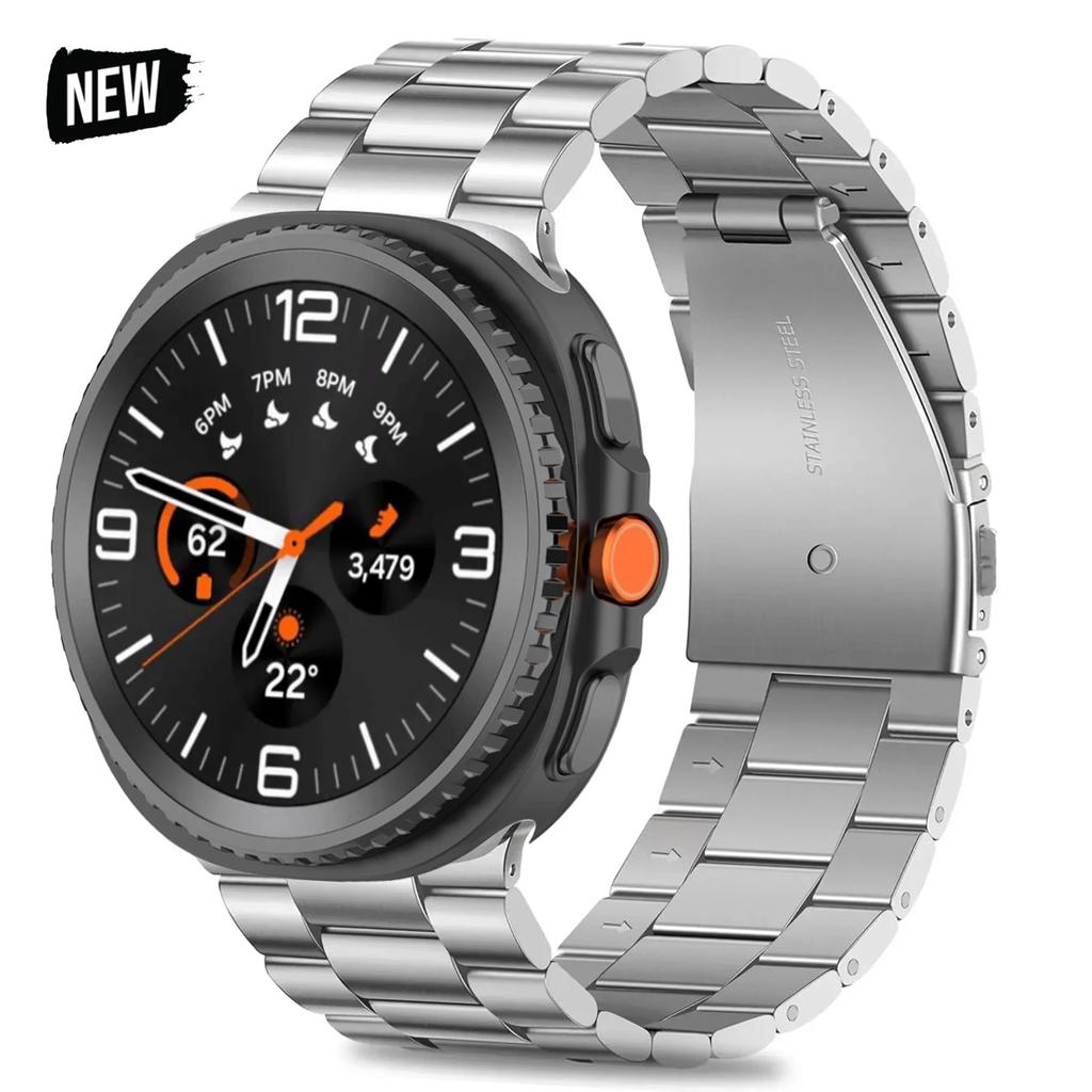 Ремешок из нержавеющей стали для Samsung Galaxy Watch 8/Classic 8 40 мм 44 мм Ремешок для Watch Ultra 2 Ремешок для Galaxy Watch 7 Ultra