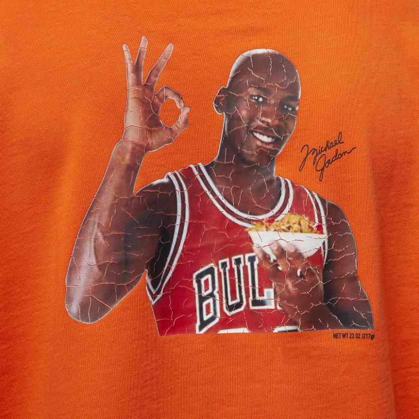 Jordan Футболка с круглым вырезом и принтом логотипа Flight MVP, мужская, оранжевая, DV8428-817