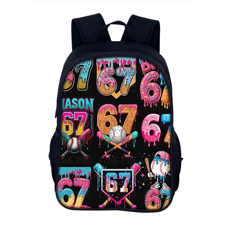 Unisex School Backpack With Printed Characters And Pu Interior For Educational And Daily Use