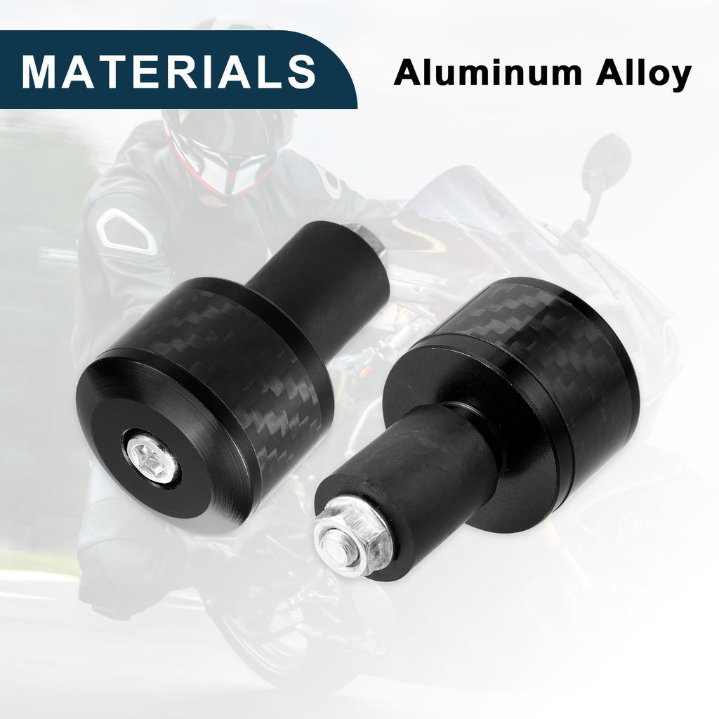 TUCKBOLD Motorcycle Handlebar End Plugs Aluminum Alloy 7/8" 22mm Fashionable | Front Handlebar Grip Cap Gear Balance Plug Black 2pcs
