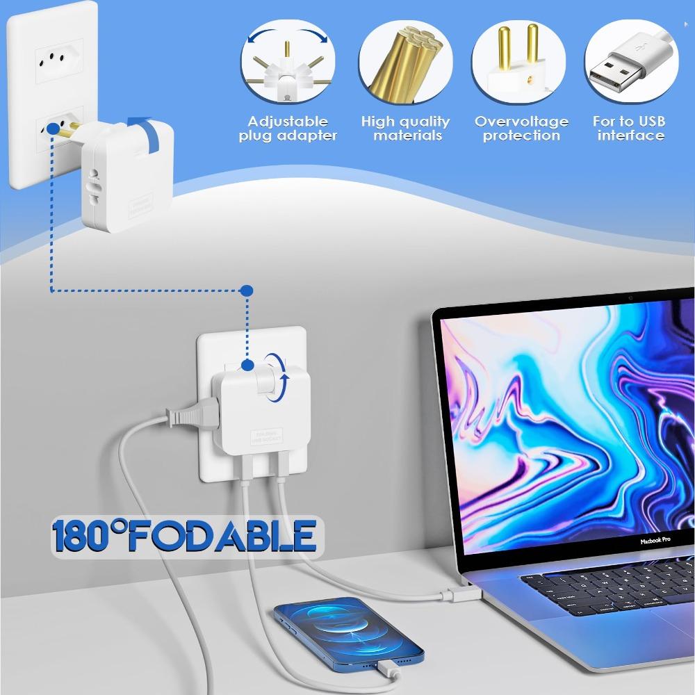 Белые 180 вращающихся розеток, пластиковый настенный удлинитель, преобразователь мощности, электрик