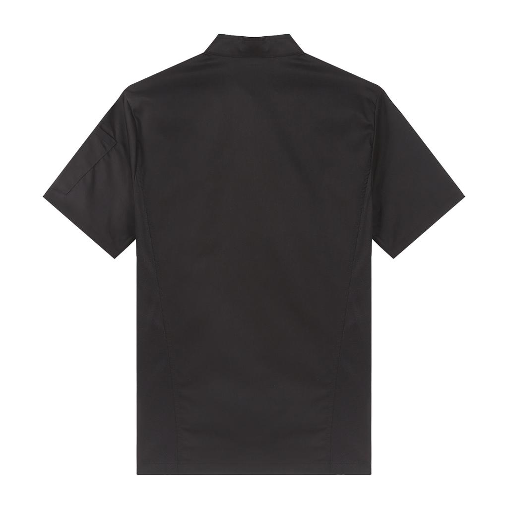 Унисекс с коротким рукавом поварской пиджак однотонный цвет кухонная униформа для готовки