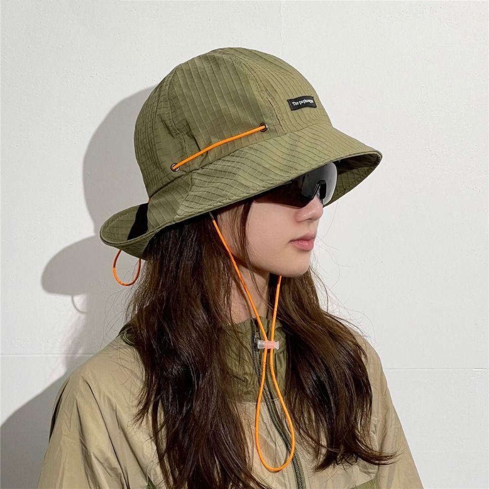 UV Protection Bucket Hat Adjustable Casual Sun Protection Hat Gifts Summer Drawstring Bucket Cap
