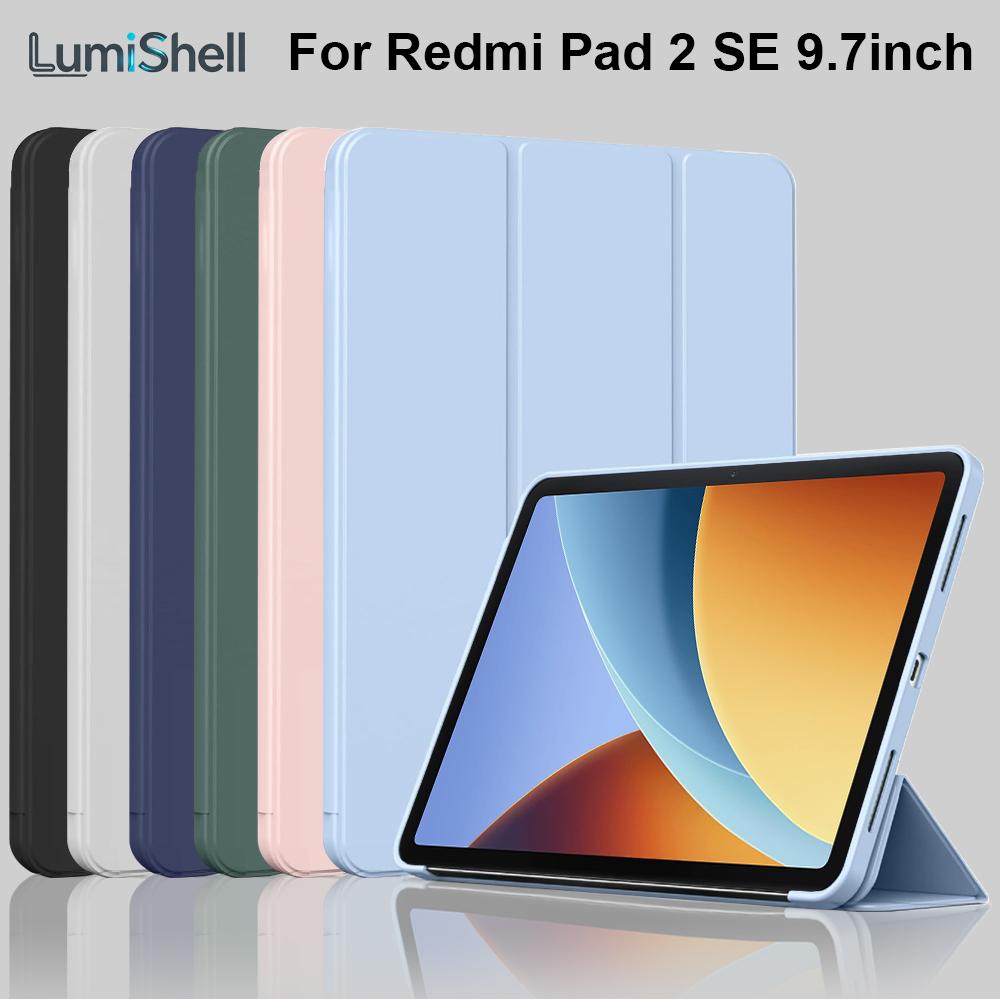 Case For Xiaomi Redmi Pad 2 SE 9.7" 2026 PU Leather Soft Silicon Back Cover Folding Stand Magnetic Auto Sleep / Wake
