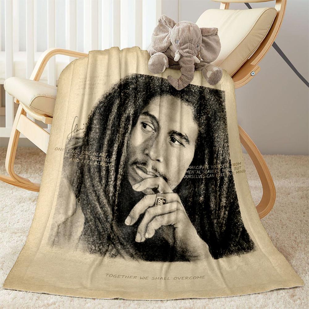 Bob Marley Portrait Bob Marley Blanket Soft Cozy Great For Office Office Chair Bed Allseason Use Warmthful Decor Suitable For Gifting Relatives And Fr